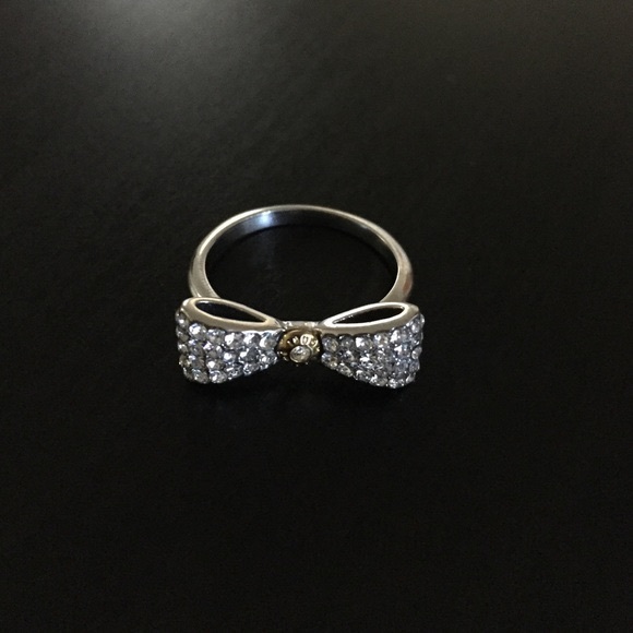henri bendel Jewelry - Henri Bendel Silver Diamond Bow Ring